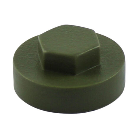 TIMCO Hex Head Cover Caps Olive Green - 16mm