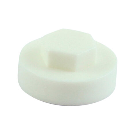 TIMCO Hex Head Cover Caps White - 19mm