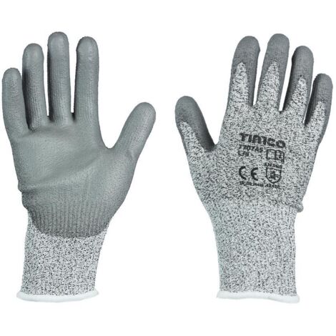 TIMCo High Cut Gloves PU Coated HPPE Fibre With Glass Fibre Size Large