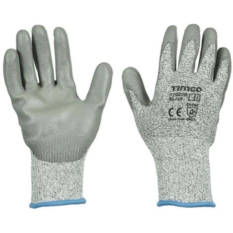 TIMCo High Cut Gloves PU Coated HPPE Fibre With Glass Fibre Size X Large