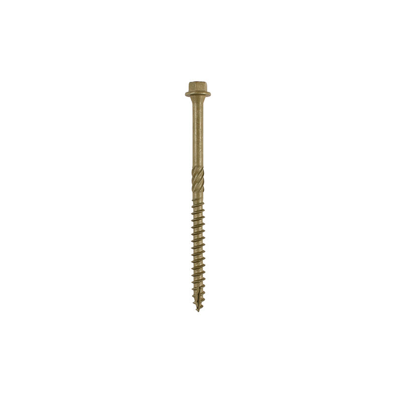 Timco - Timber Frame Construction & Landscaping Screws - Hex - Exterior - Green Organic (Size 6.7 x 175 - 50 Pieces)