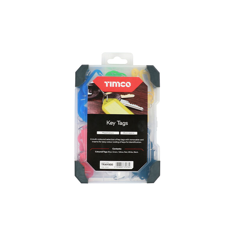 Timco - Mixed Tray - Key Tags (Size 48pcs - 48 Pieces)