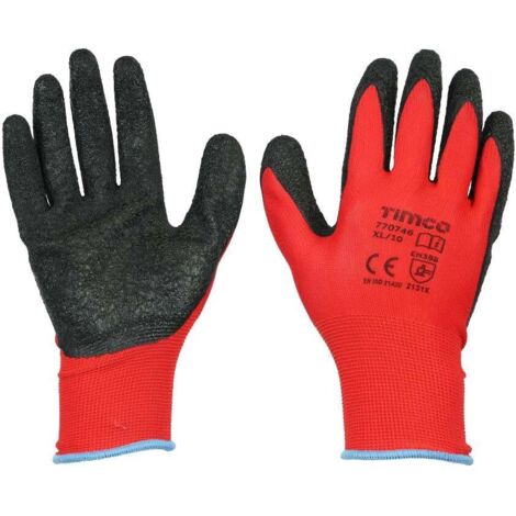 TIMCo Light Grip Gloves Crinkle Latex Coated Polyester Size X Large