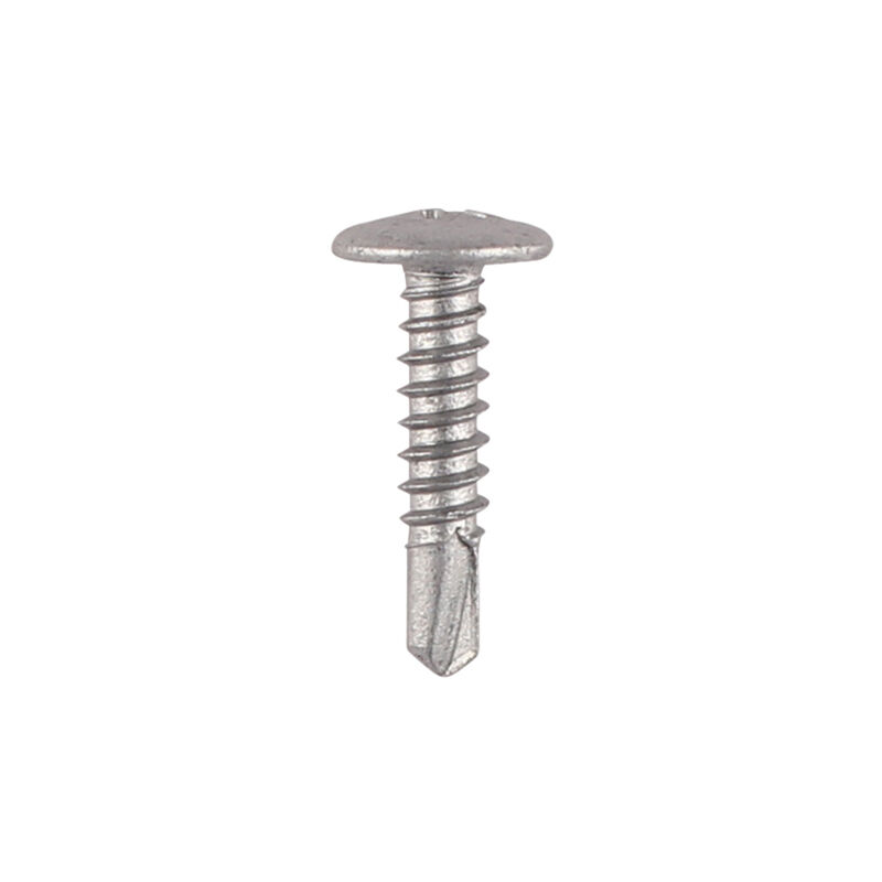Timco - Metal Construction Sheet & Framing Screws - PH - Low Profile Wafer - Exterior - Silver Organic (Size 4.8 x 22 - 200 Pieces)