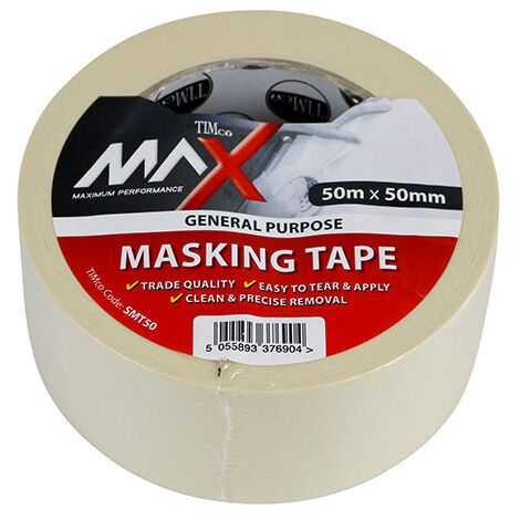 TIMCO Masking Tape Cream - 50m x 50mm