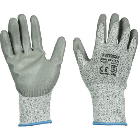TIMCO Medium Cut PU Coated HPPE Fibre with Glass Fibre Gloves - X Large