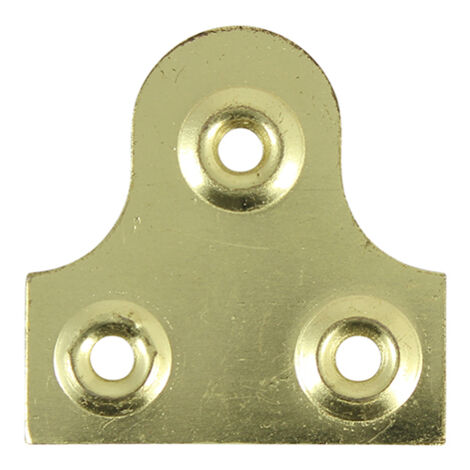 TIMCO Mirror Plates Plain Electro Brass - 32mm