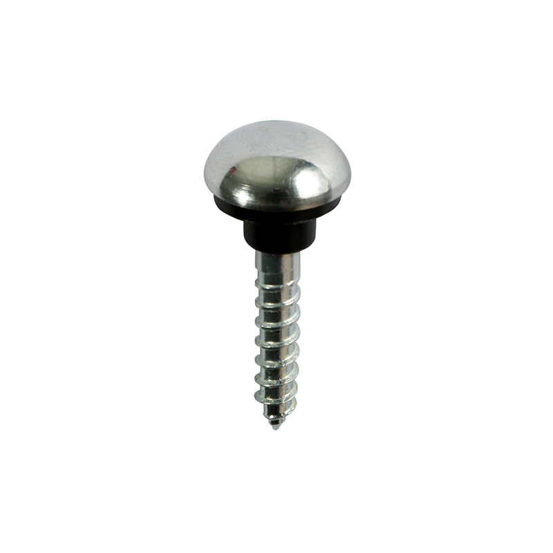 Timco - Mirror Screws - Zinc - Chrome Dome (Size 8 x 1 1/4 - 10 Pieces)