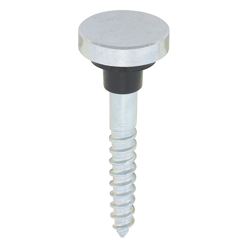 Timco - Mirror Screws - Zinc - Chrome Flat (Size 8 x 1 1/4 - 10 Pieces)