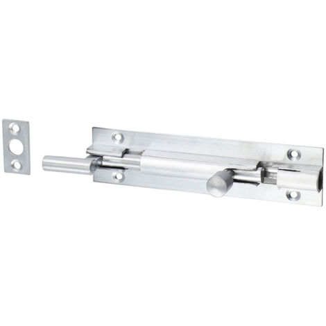 TIMCO Necked Barrel Bolt Satin Chrome - 100 x 25mm