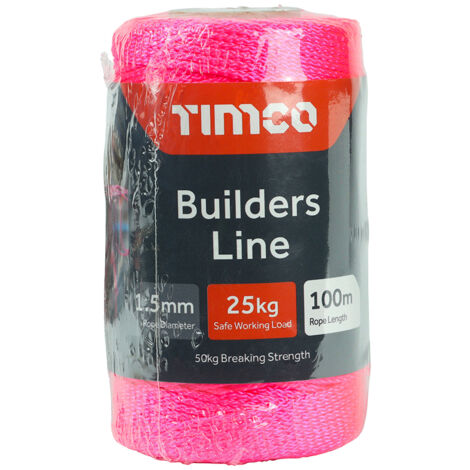 TIMCO Nylon Builders Line Pink - 1.5mm x 100m