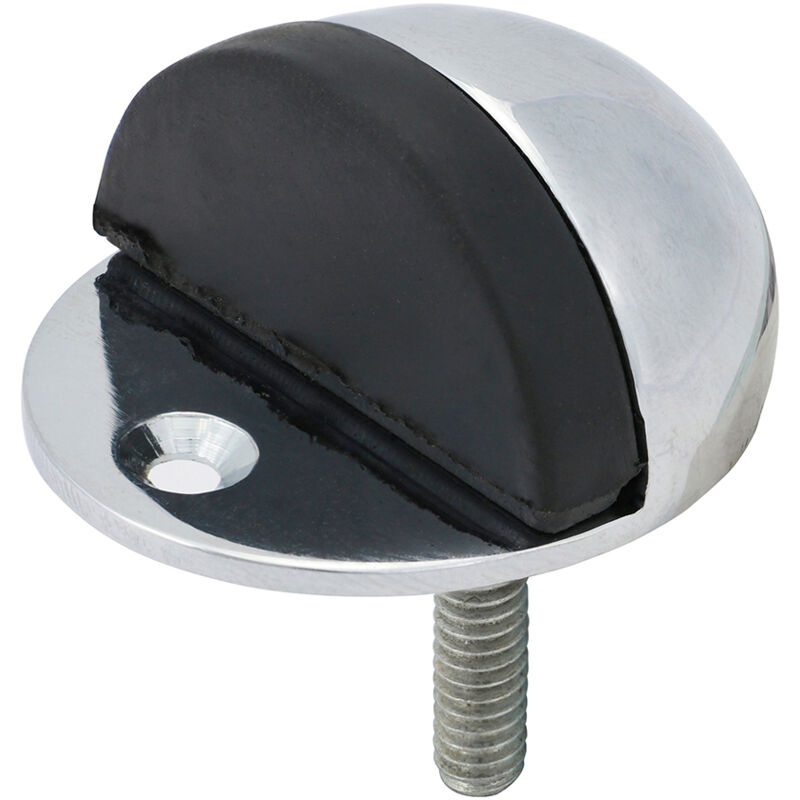 Timco - Oval Door Stop - Polished Chrome (Size 47mm - 1 Each)