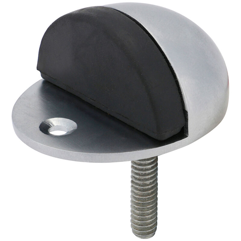 Timco - Oval Door Stop - Satin Chrome (Size 47mm - 1 Each)