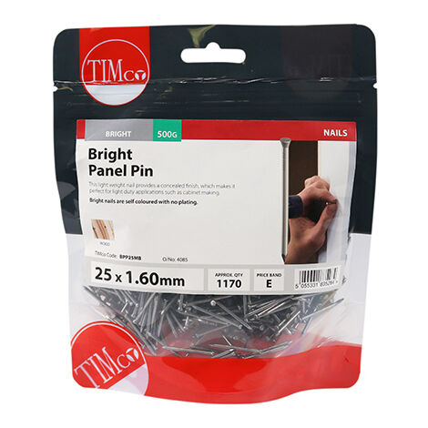 TIMCO Panel Pins Bright - 25 x 1.60