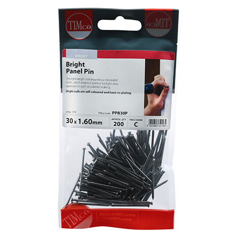 TIMCO Panel Pins Bright - 30 x 1.60