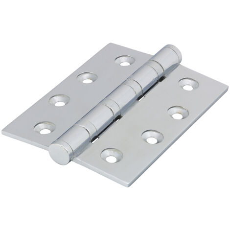 TIMCO Performance Ball Race Button Tip Brass Hinges Polished Chrome - 102 x 76