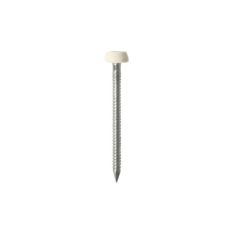 Timco - Polymer Headed Pins - A4 Stainless Steel - Cream (Size 30mm - 250 Pieces)