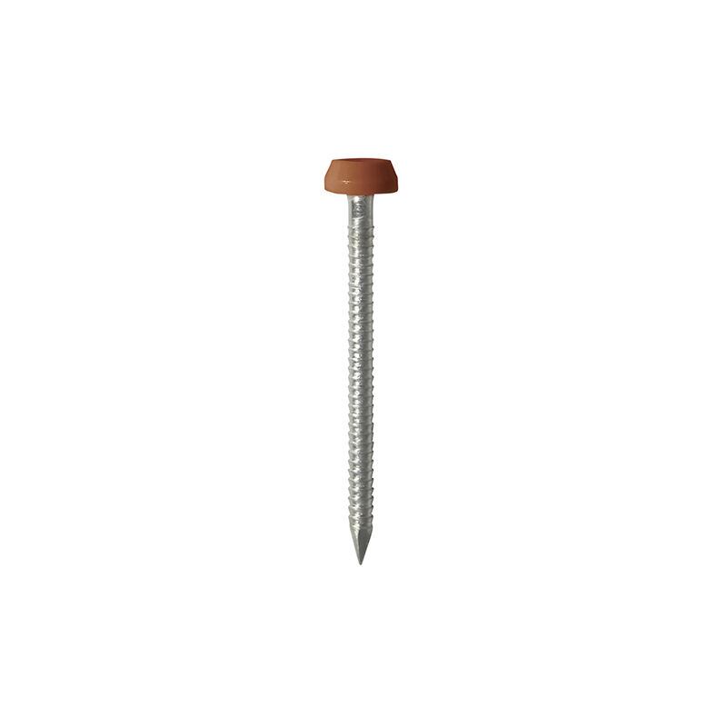 Timco - Polymer Headed Pins - A4 Stainless Steel - Clay Brown (Size 40mm - 250 Pieces)