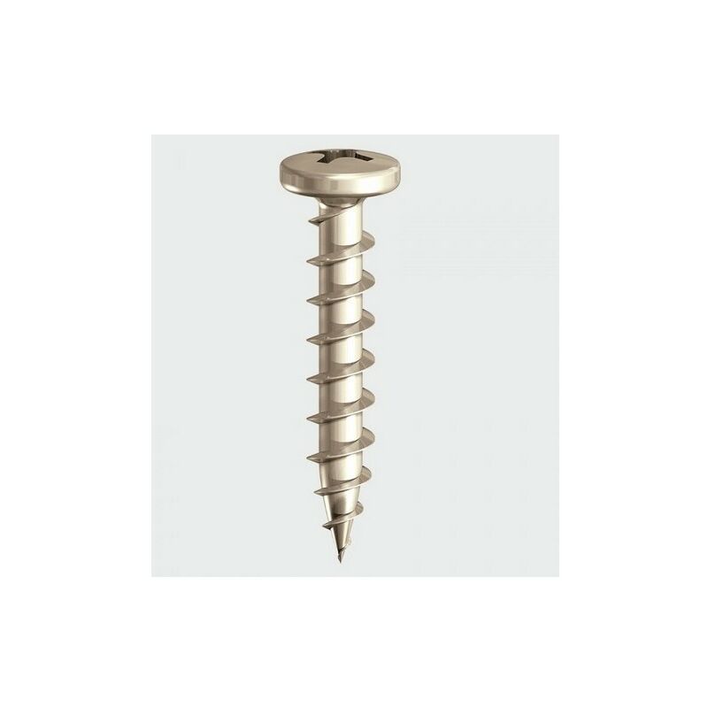 211SS PVC Friction Stay Screw Shallow Pan S/S 4.3 x 20mm Box of 1,000 - Timco