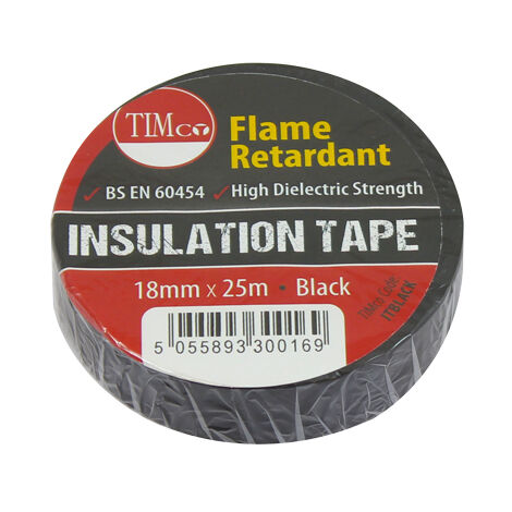 TIMCO PVC Insulation Tape Black - 25m x 18mm
