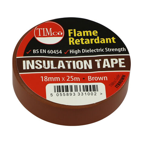 TIMCO PVC Insulation Tape Brown - 25m x 18mm