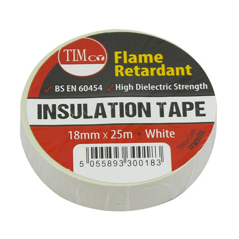 TIMCO PVC Insulation Tape White - 25m x 18mm