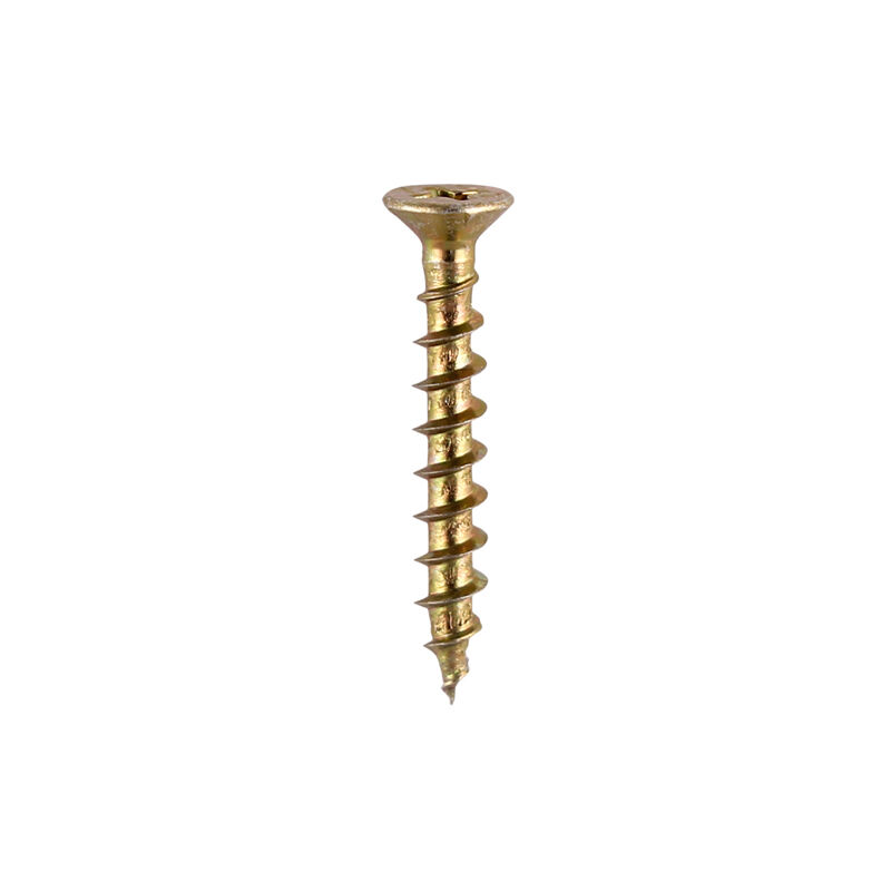Timco - Window Fabrication Screws - Countersunk with Ribs - PH - Single Thread - Gimlet Point - Yellow (Size 4.3 x 30 - 1000 Pieces)