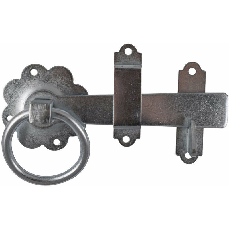 Taurus - Ring Gate Latch - Plain Type Ring 150mm (6inch) Zinc Plated - Pre-Packed (1 Pack)