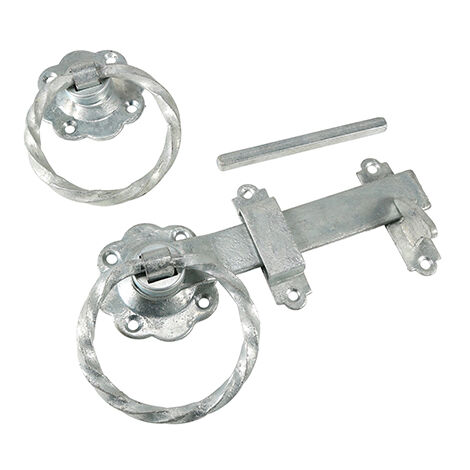 TIMCO Ring Gate Latch Twisted Hot Dipped Galvanised - 6"