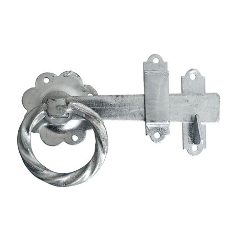 TIMCO Ring Gate Latch Twisted Hot Dipped Galvanised - 6"
