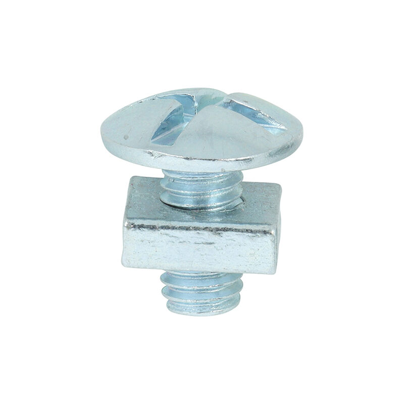 Timco - Roofing Bolts with Square Nuts - Zinc (Size M6 x 12 - 200 Pieces)