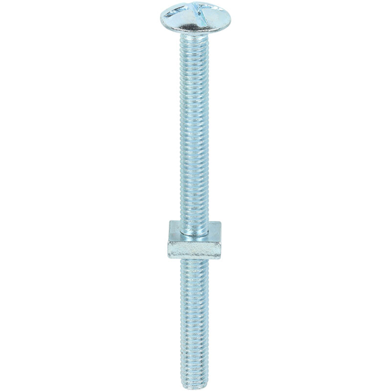 Timco - Roofing Bolts with Square Nuts - Zinc (Size M6 x 80 - 100 Pieces)