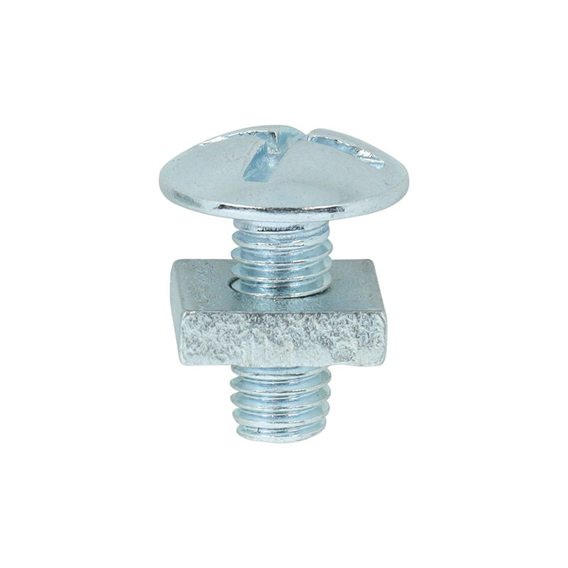 Timco - Roofing Bolts with Square Nuts - Zinc (Size M5 x 12 - 200 Pieces)