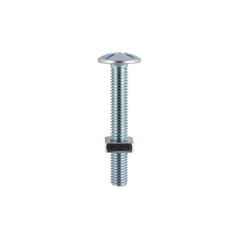 Roofing Bolts & Square Nuts Silver - M6 x 40 - Timco