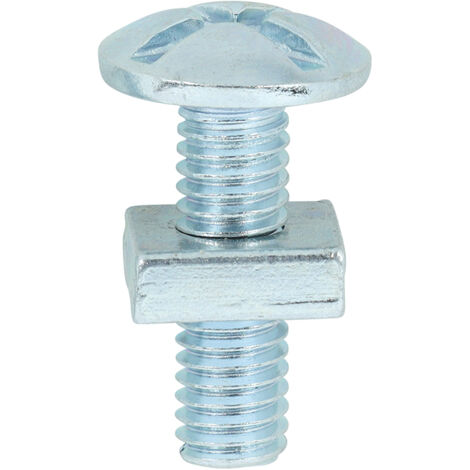 TIMCO Roofing Bolts & Square Nuts Silver - M6 x 20