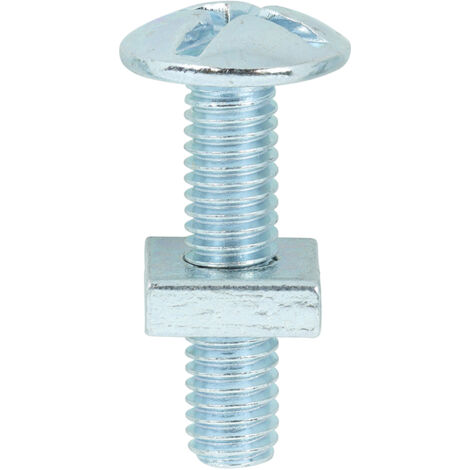 TIMCO Roofing Bolts & Square Nuts Silver - M6 x 25