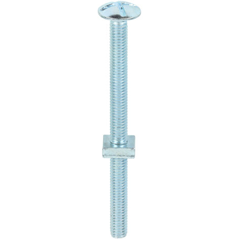 TIMCO Roofing Bolts & Square Nuts Silver - M6 x 80