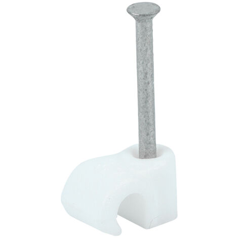 TIMCO Round Cable Clips White - To fit 3.5mm