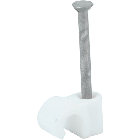 TIMCO Round Cable Clips White - To fit 5.0mm