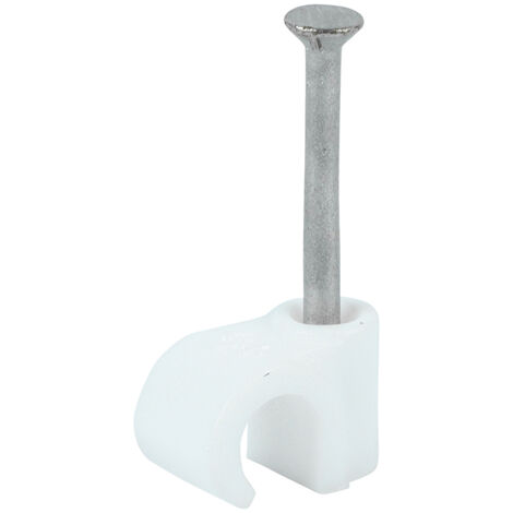 TIMCO Round Cable Clips White - To fit 6.0mm