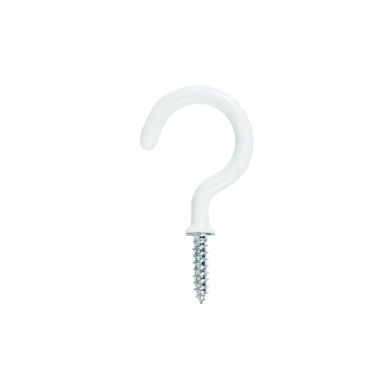Timco - Cup Hooks - Round - White (Size 25mm - 6 Pieces)