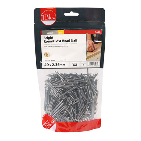 TIMCO Round Lost Head Nails Bright - 40 x 2.36