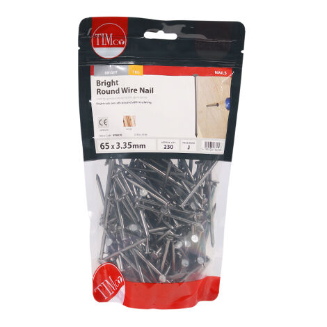 TIMCO Round Wire Nails Bright - 65 x 3.35