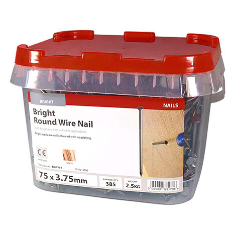 TIMCO Round Wire Nails Bright - 75 x 3.75