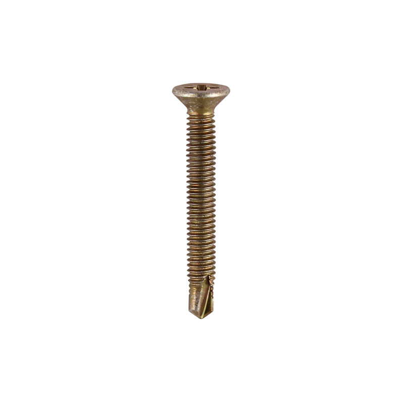 Timco - Window Fabrication Screws - Countersunk - PH - Metric Thread - Self-Drilling Point - Yellow (Size M4 x 16 - 1000 Pieces)