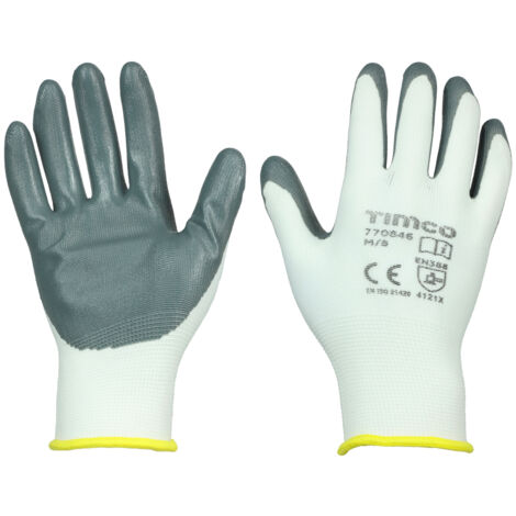 TIMCO Secure Grip Smooth Nitrile Foam Coated Polyester Gloves - Medium