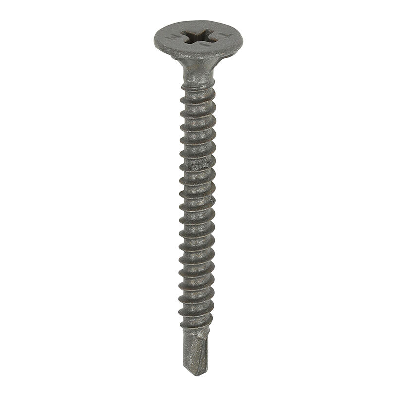Timco - Drywall Construction Timber Stud Cement Board Screws - PH - Countersunk Wafer - Self-Drilling - Exterior - Silver Organic (Size 4.2 x 42 - 200