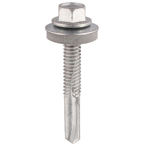 TIMCO Self-Drilling Heavy Section Screws Exterior Silver with EPDM Washer - 5.5 x 38