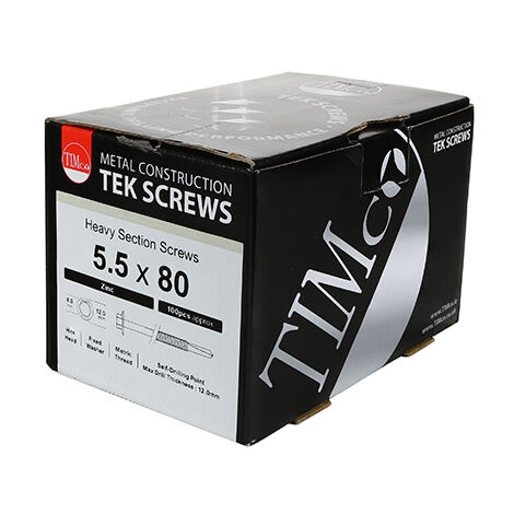 TIMCO Self-Drilling Heavy Section Silver Screws with EPDM Washer - 5.5 x 32