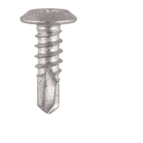 TIMCO Self-Drilling Metal Framing Low Profile Pan Head Exterior Silver Screws - 4.8 x 16
